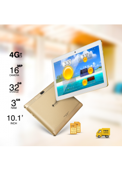 CCIT T3Max, SIM Tablet, 10.1 inch, Android 6.0,  4G, 32GB, 3GB, WiFi, Dual Core, Dual Camera, Gold